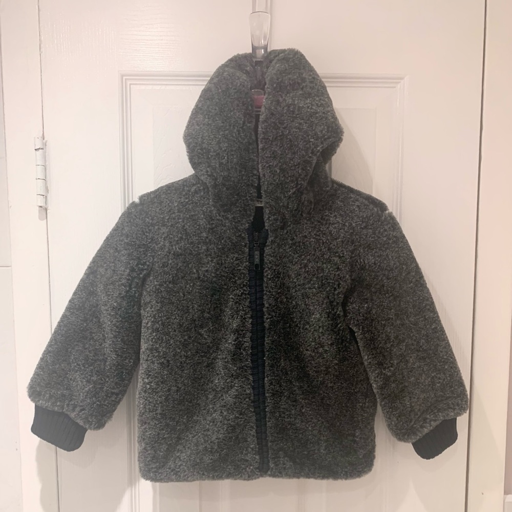 RYKIEL ENFANT FAUX FUR HOODED JACKET